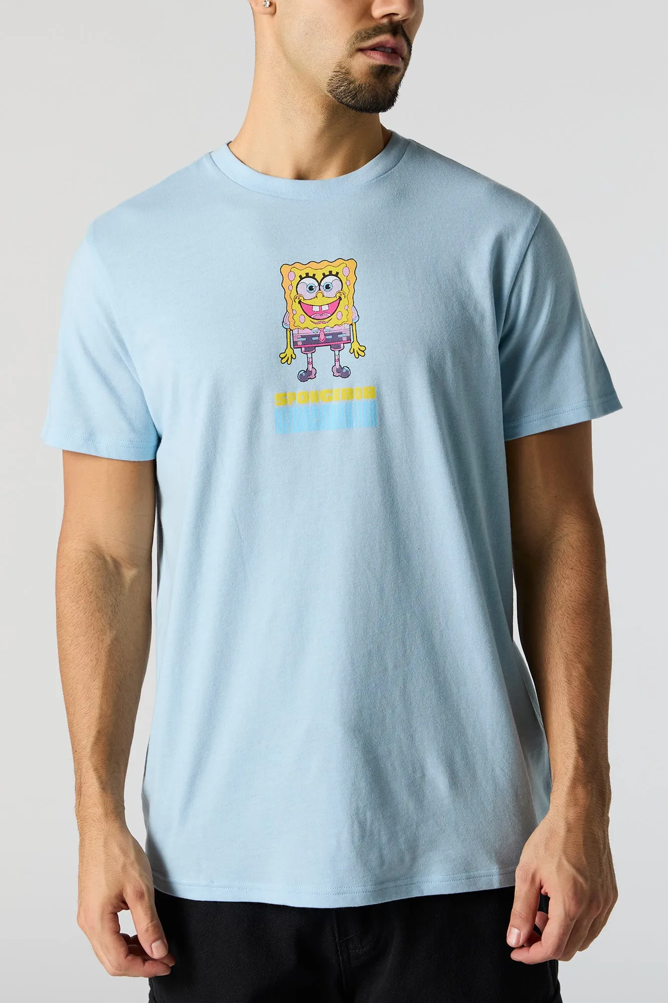 Blue SpongeBob Reimagination Graphic T-Shirt sold by Urban Planet product image thumbnail 3