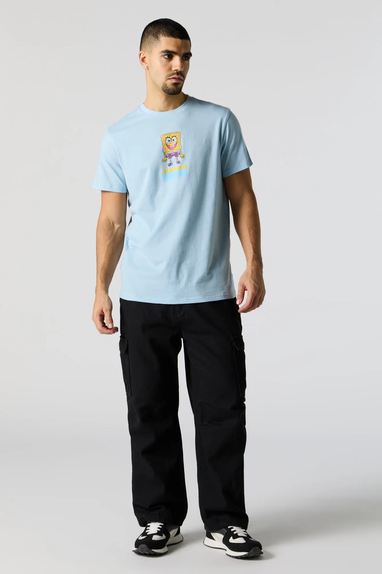 Blue SpongeBob Reimagination Graphic T-Shirt sold by Urban Planet product image thumbnail 4