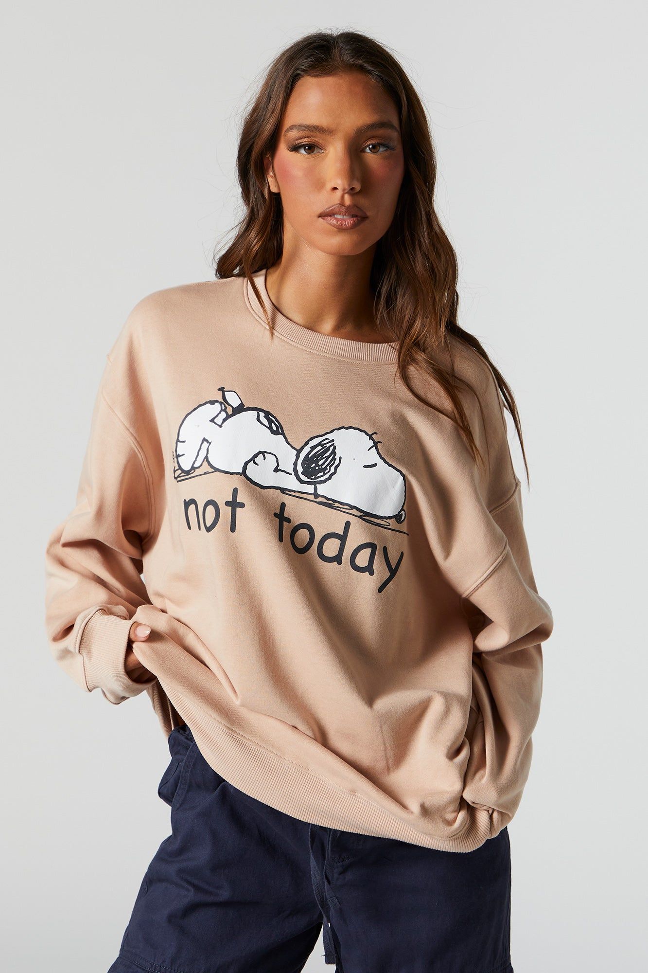 Not Today Graphic Boyfriend Sweatshirt sold by Urban Planet