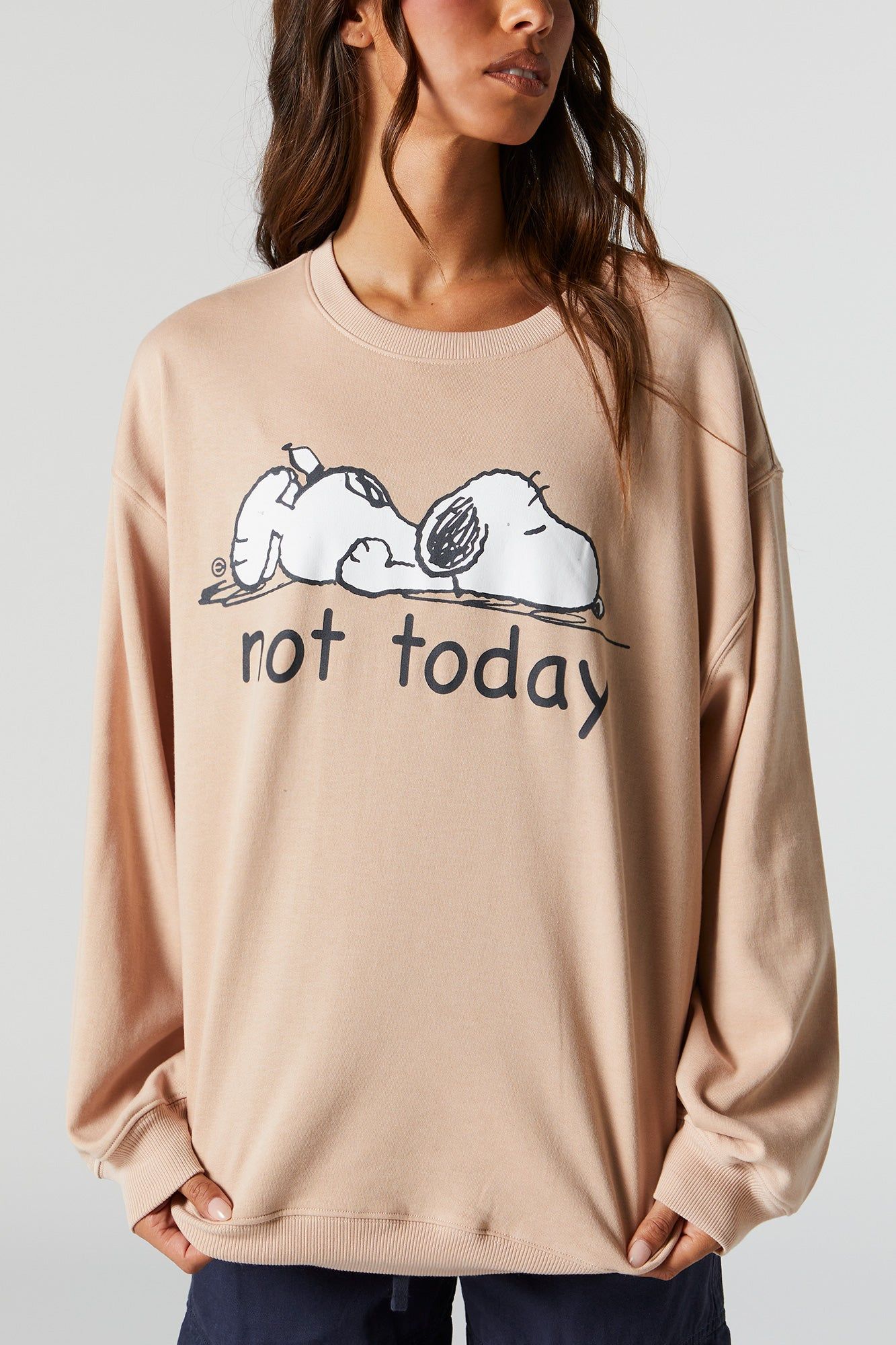 Not Today Graphic Boyfriend Sweatshirt sold by Urban Planet product image thumbnail 4