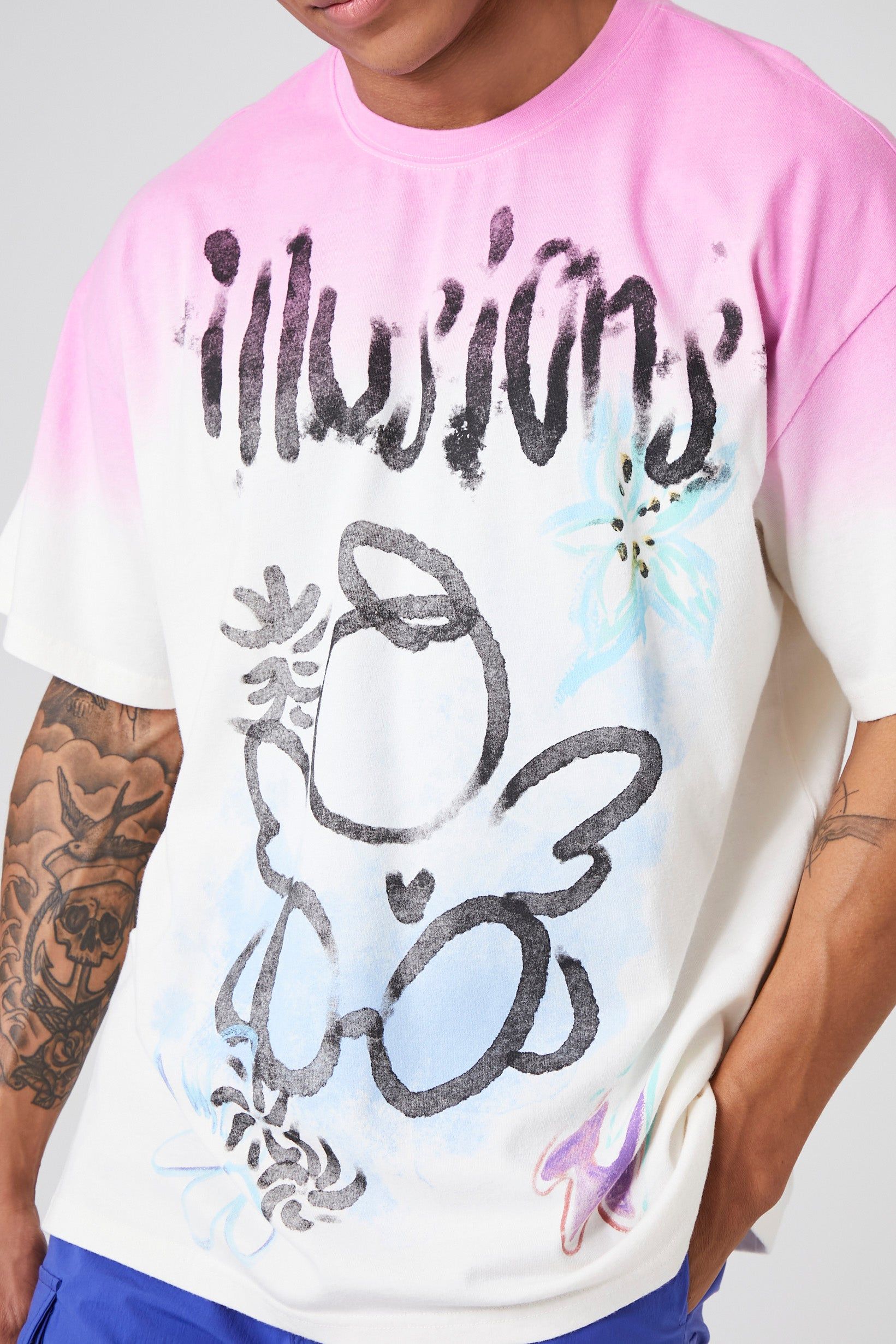 Gradient Illusions Graphic T-Shirt sold by Urban Planet product image thumbnail 5