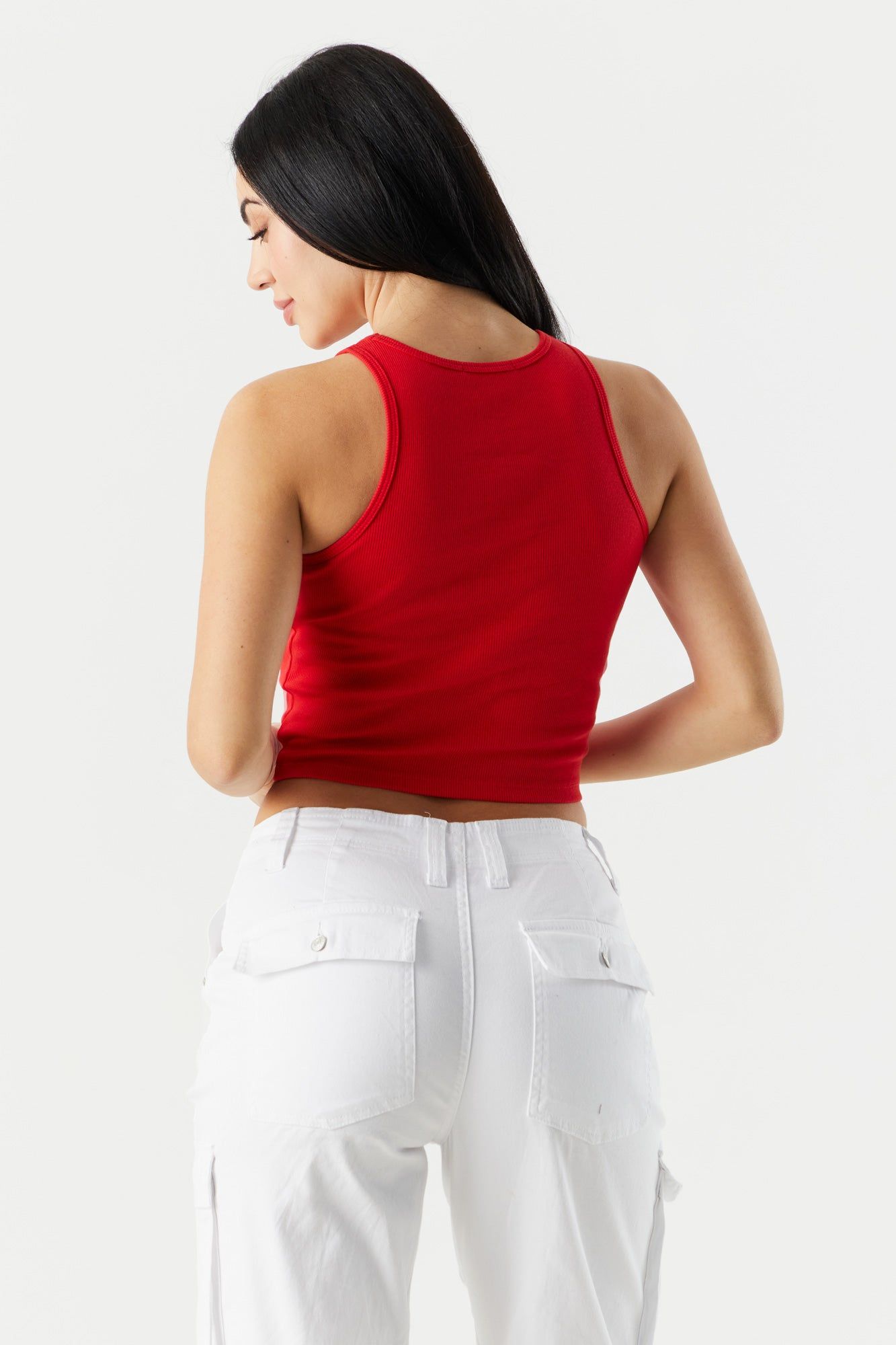 Ribbed High Neck Tank sold by Urban Planet product image thumbnail 8