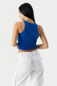 Ribbed High Neck Tank sold by Urban Planet