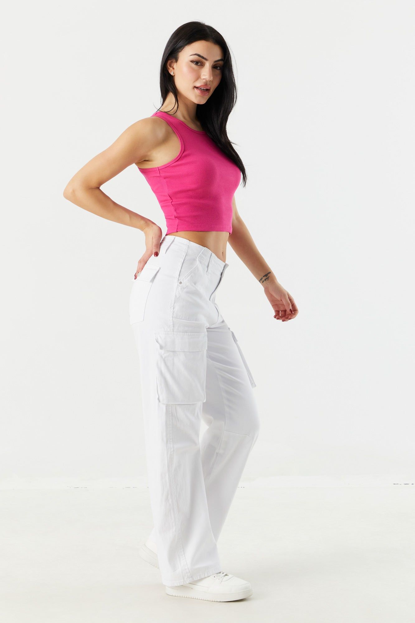 Ribbed High Neck Tank sold by Urban Planet product image thumbnail 12