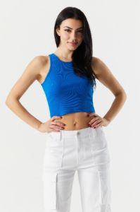 Ribbed High Neck Tank sold by Urban Planet