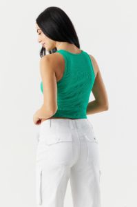 Ribbed High Neck Tank sold by Urban Planet
