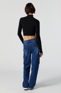 Jean cargo délavé foncé sold by Urban Planet
