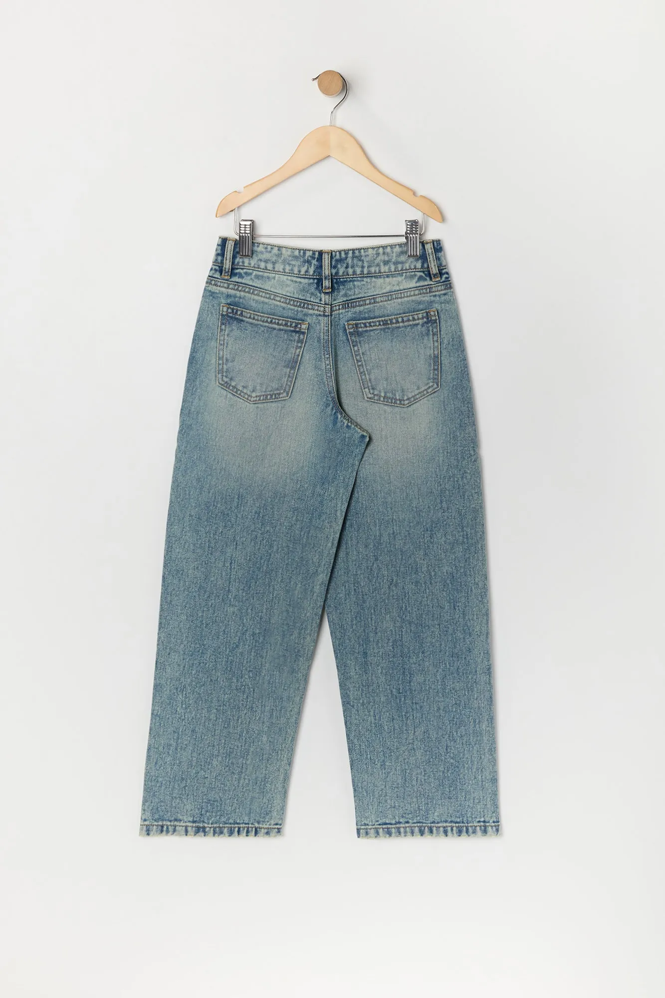 Girls Washed Wide Leg Jean sold by Urban Planet product image thumbnail 4