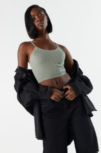Camisole côtelée uni sans couture sold by Urban Planet
