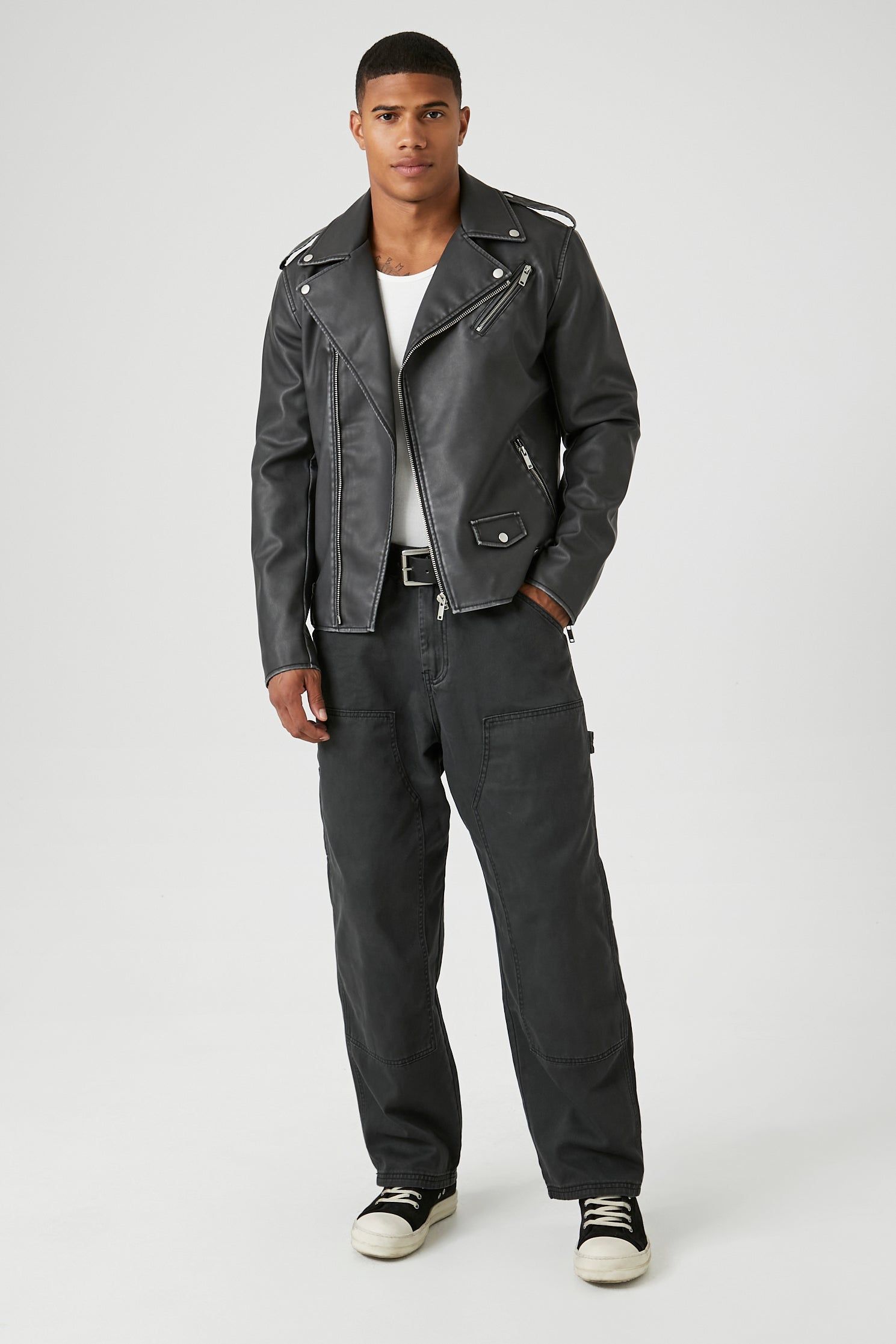 Blouson de style moto en similicuir sold by Urban Planet product image thumbnail 4