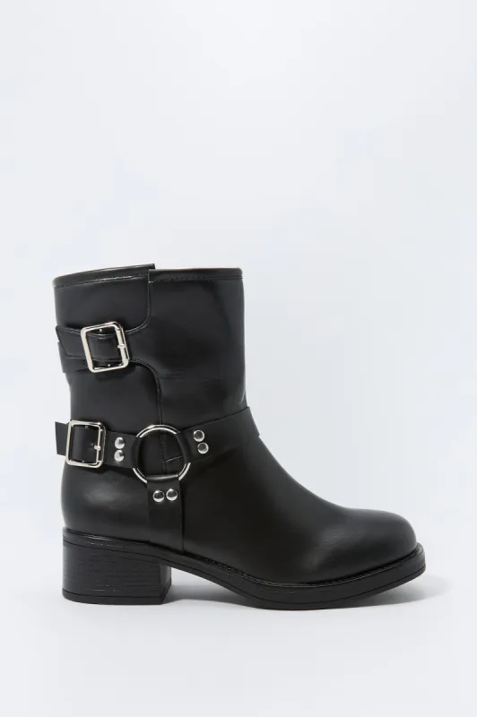 Faux Leather Buckled Boot sold by Urban Planet