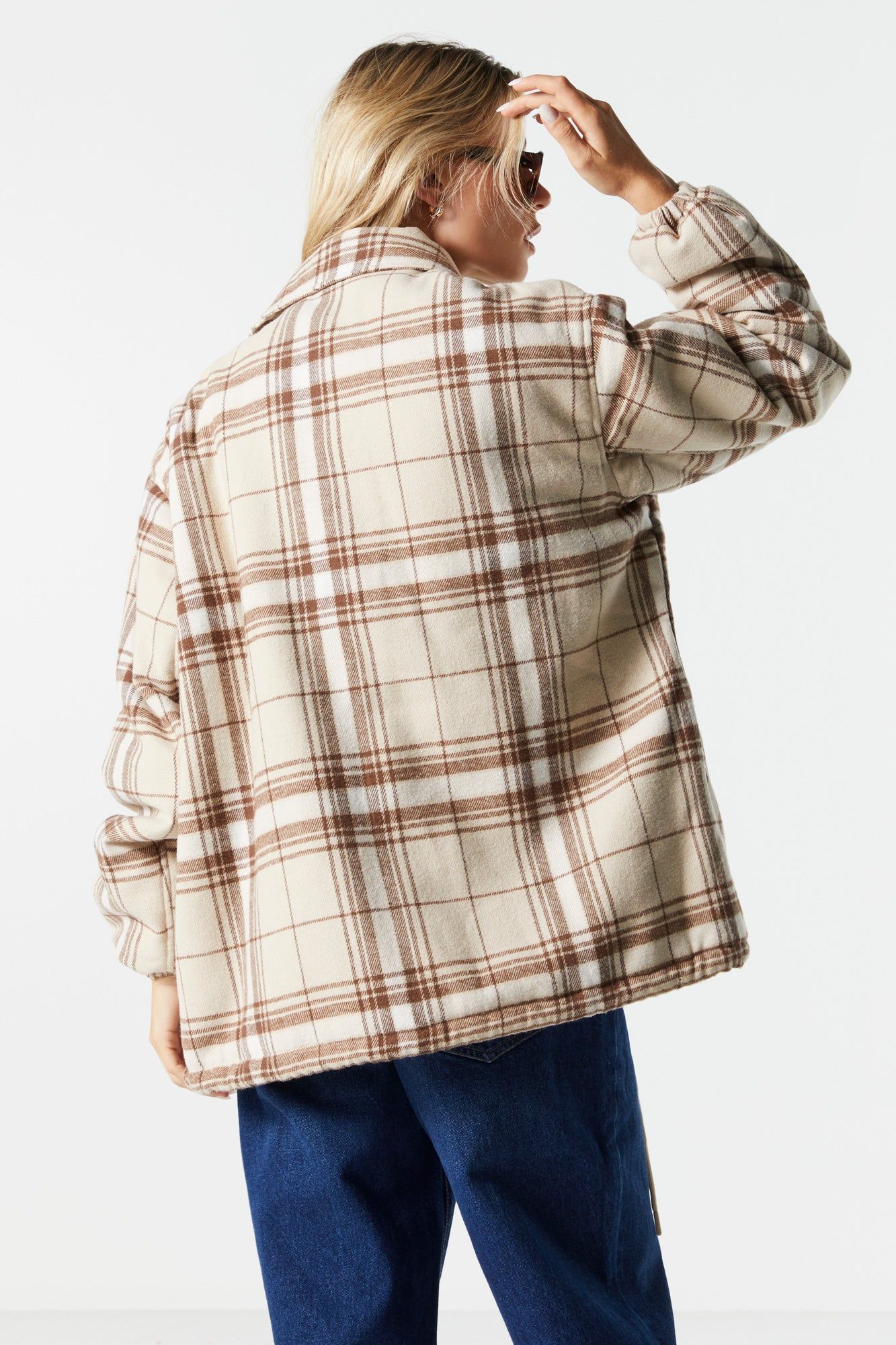 Blouson d'entraînement surdimensionné à carreaux sold by Urban Planet product image thumbnail 2