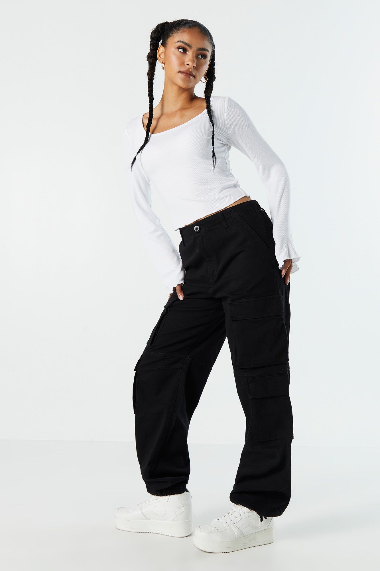 Multi Pocket Cargo Parachute Pant sold by Urban Planet