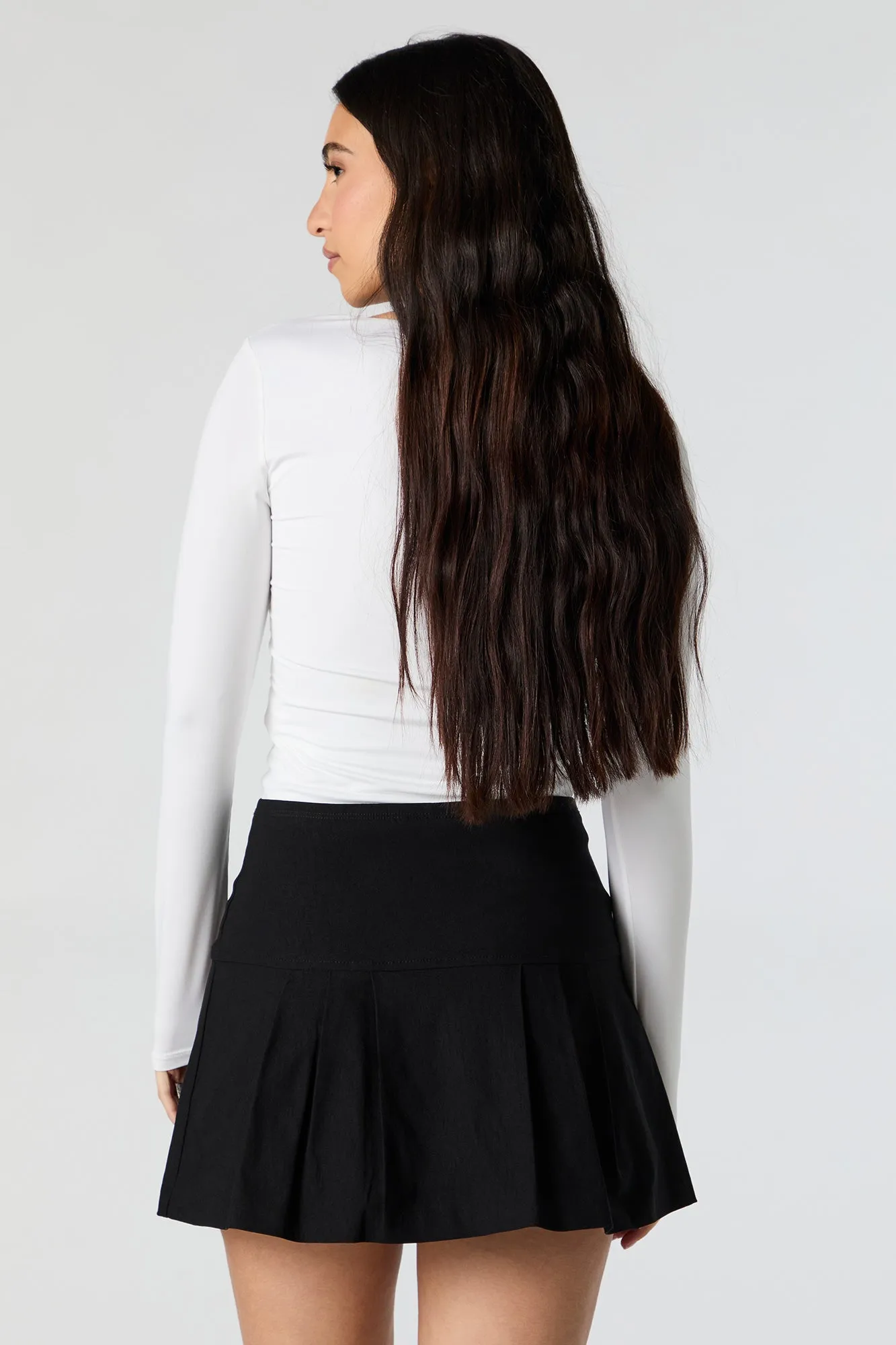 Solid Pleated Mini Skirt sold by Urban Planet product image thumbnail 2