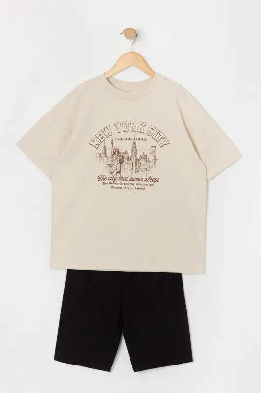 T-shirt à imprimé New York City pour fille sold by Urban Planet