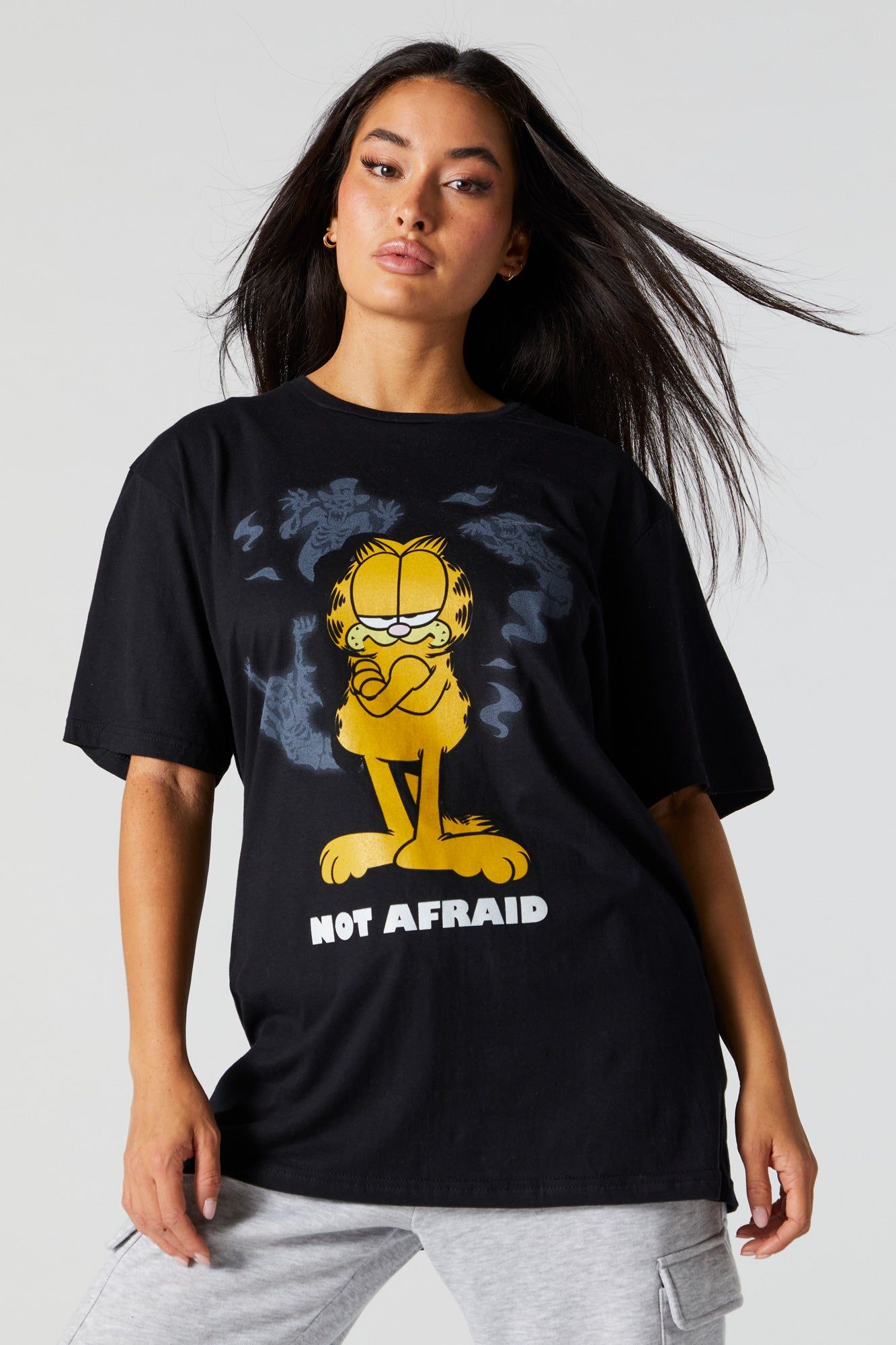 Garfield Halloween Graphic Boyfriend T-Shirt sold by Urban Planet