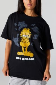 Garfield Halloween Graphic Boyfriend T-Shirt sold by Urban Planet