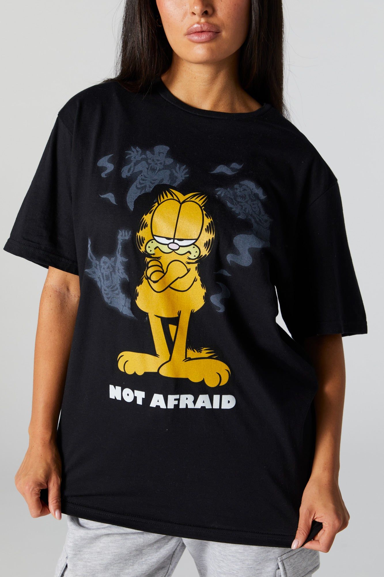 Garfield Halloween Graphic Boyfriend T-Shirt sold by Urban Planet product image thumbnail 3