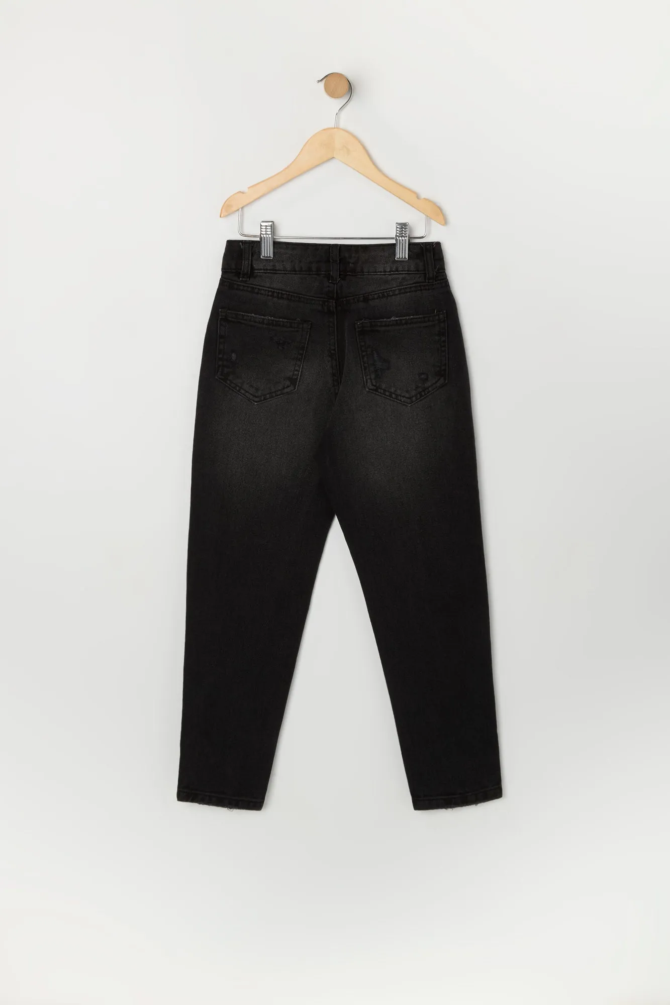 Jean « mom » d'aspect usé à taille haute pour fille sold by Urban Planet product image thumbnail 2