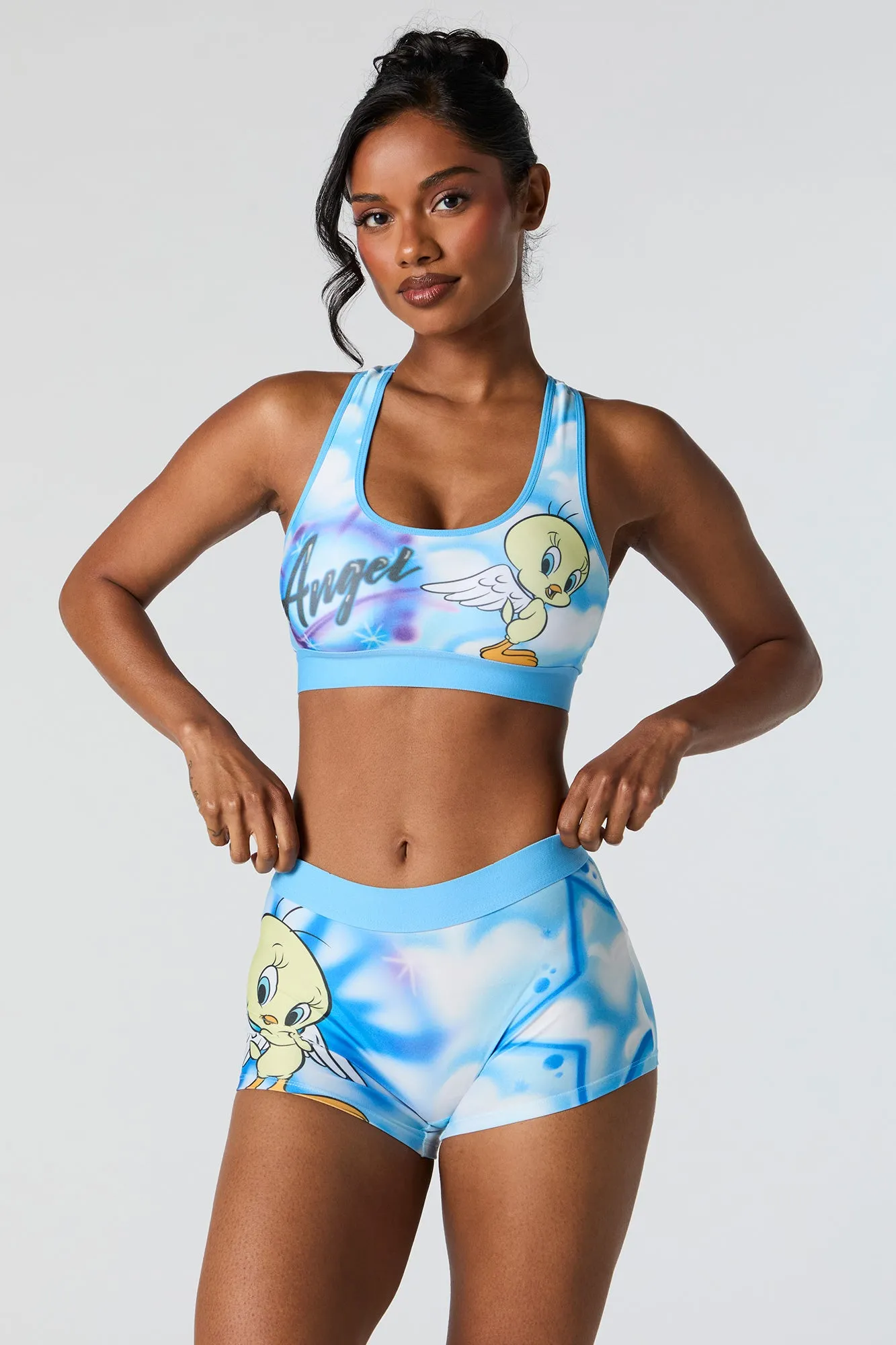 Tweety Bird Bra and Short 2 Piece Pajama Set sold by Urban Planet
