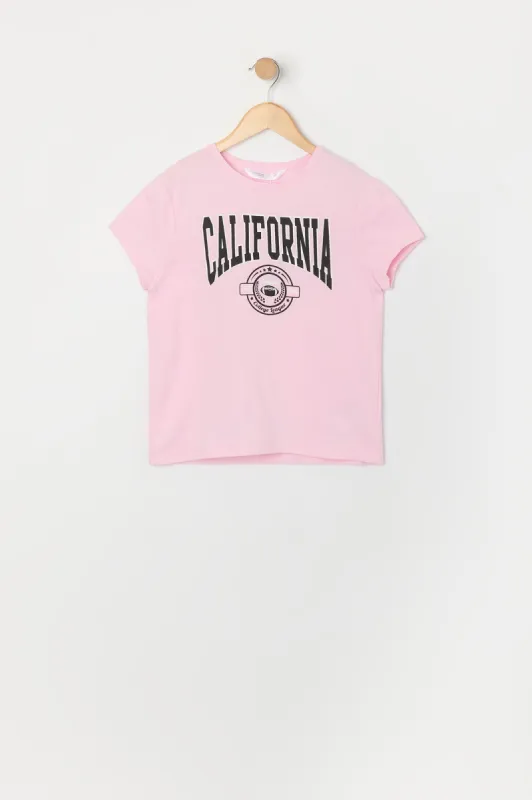 Girls California College League Graphic T-Shirt sold by Urban Planet