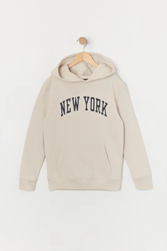 Boys New York Graphic Fleece Hoodie sold by Urban Planet