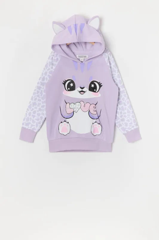 Haut à capuchon Love Kitty pour fille sold by Urban Planet