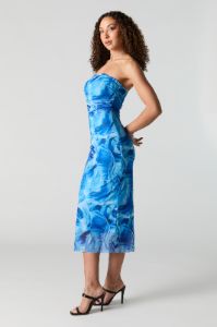 Robe midi sans bretelles avec motif abstrait sold by Urban Planet