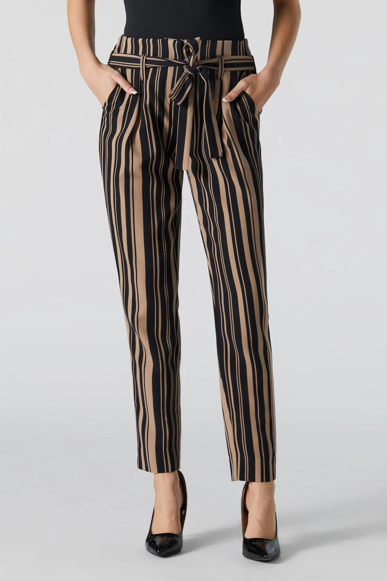 Pantalon Rayé à taille haute roulée sold by Urban Planet product image thumbnail 5