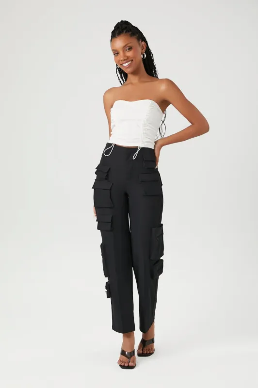 Pantalon cargo multipoches en sergé sold by Urban Planet