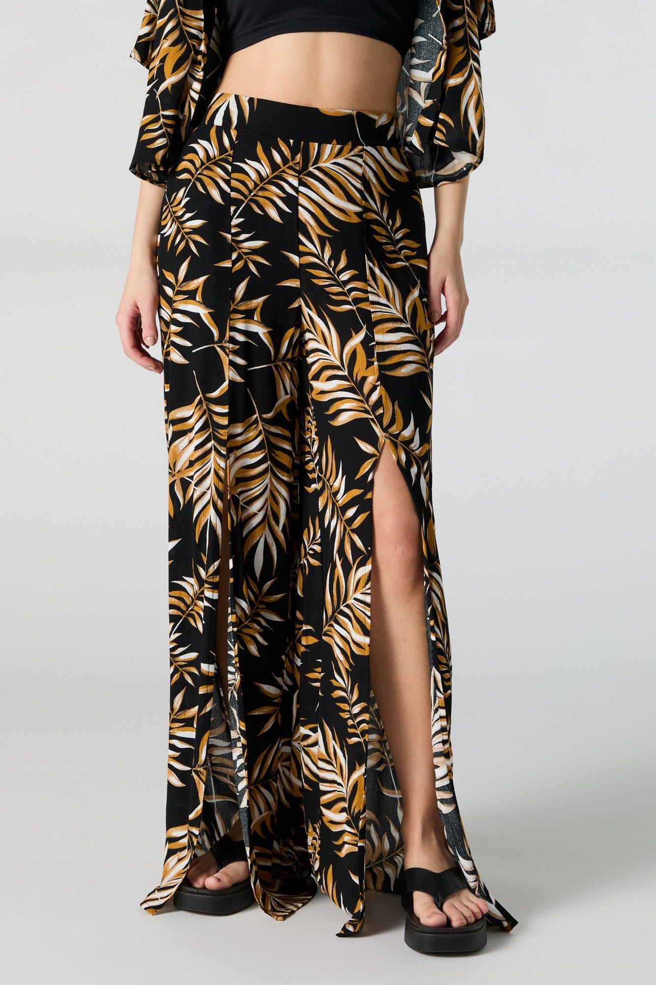 High Rise Slit Wide Leg Pant sold by Urban Planet product image thumbnail 2