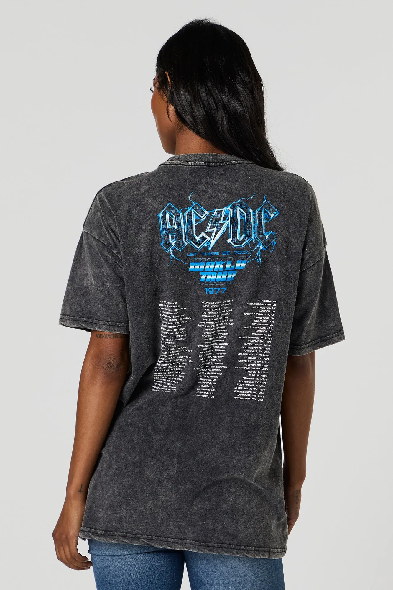 ACDC Wash Graphic Boyfriend T-Shirt sold by Urban Planet product image thumbnail 3