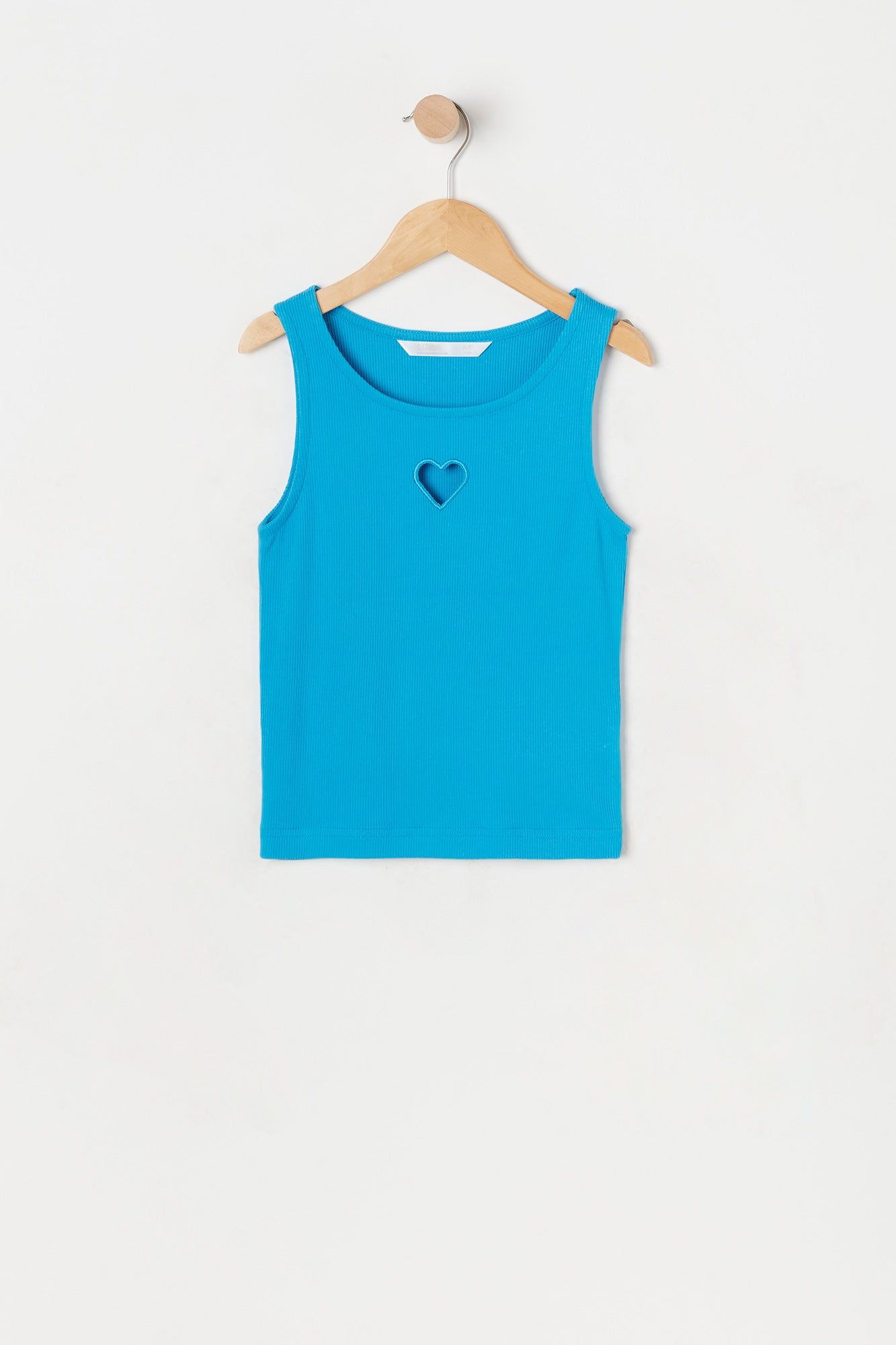 Girls Ribbed Heart Cut Out Tank sold by Urban Planet