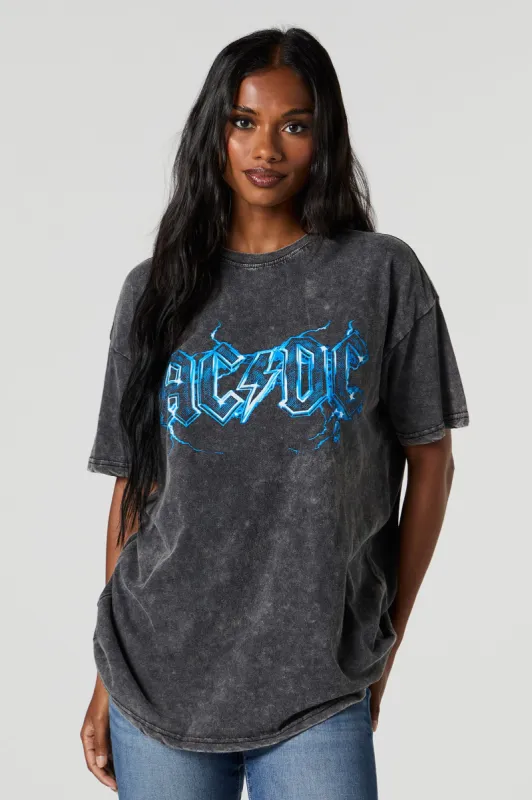 ACDC Wash Graphic Boyfriend T-Shirt sold by Urban Planet