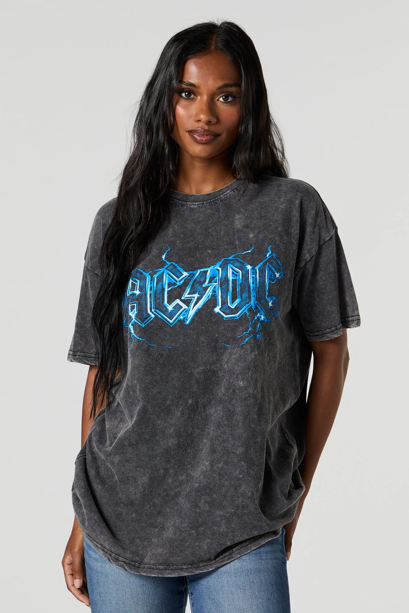 ACDC Wash Graphic Boyfriend T-Shirt sold by Urban Planet