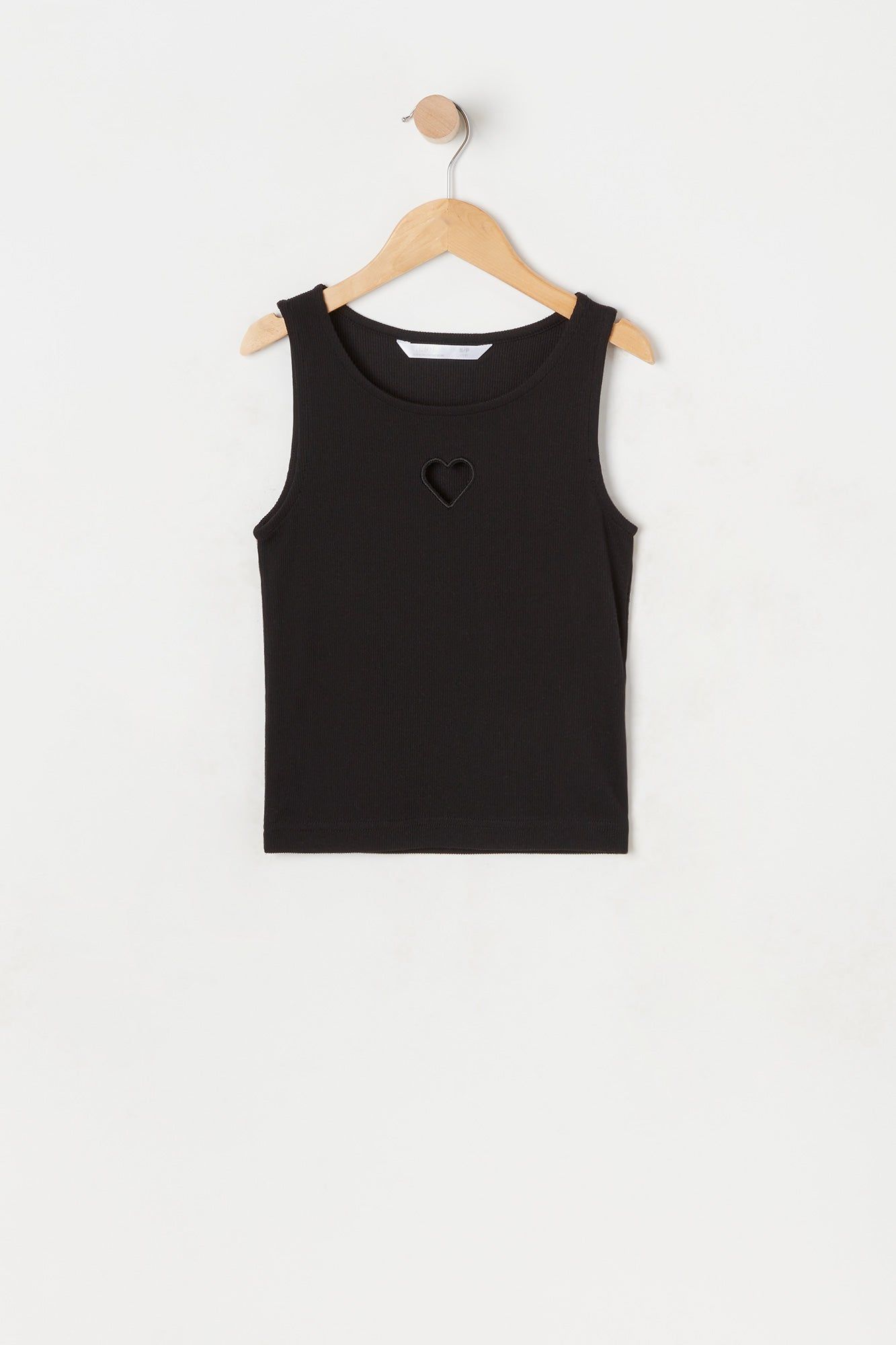 Girls Ribbed Heart Cut Out Tank sold by Urban Planet product image thumbnail 5