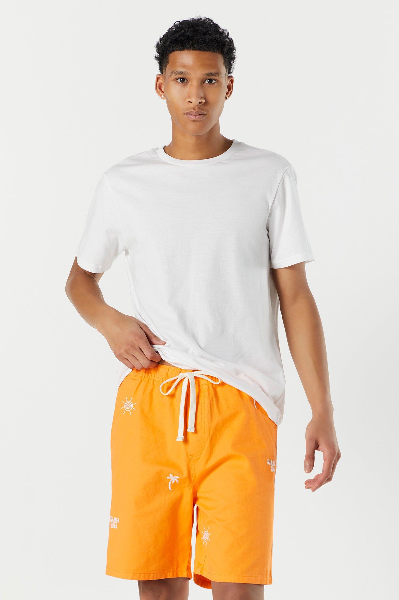 Short avec micromotif brodé Soleil sold by Urban Planet product image thumbnail 2