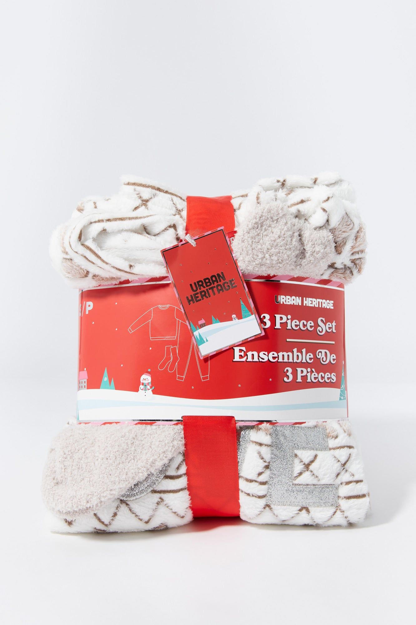 Plush Fairisle Love 3 Piece Pajama Set sold by Urban Planet product image thumbnail 2