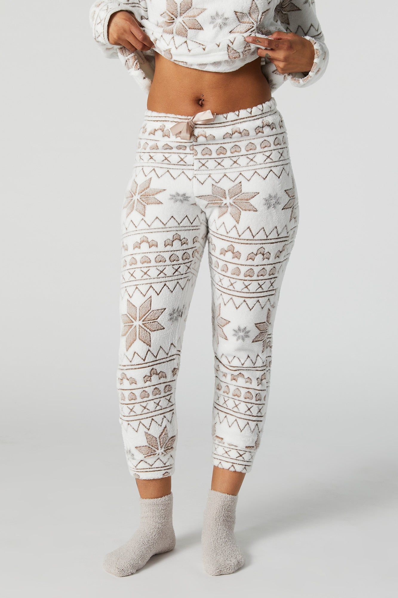 Plush Fairisle Love 3 Piece Pajama Set sold by Urban Planet product image thumbnail 5