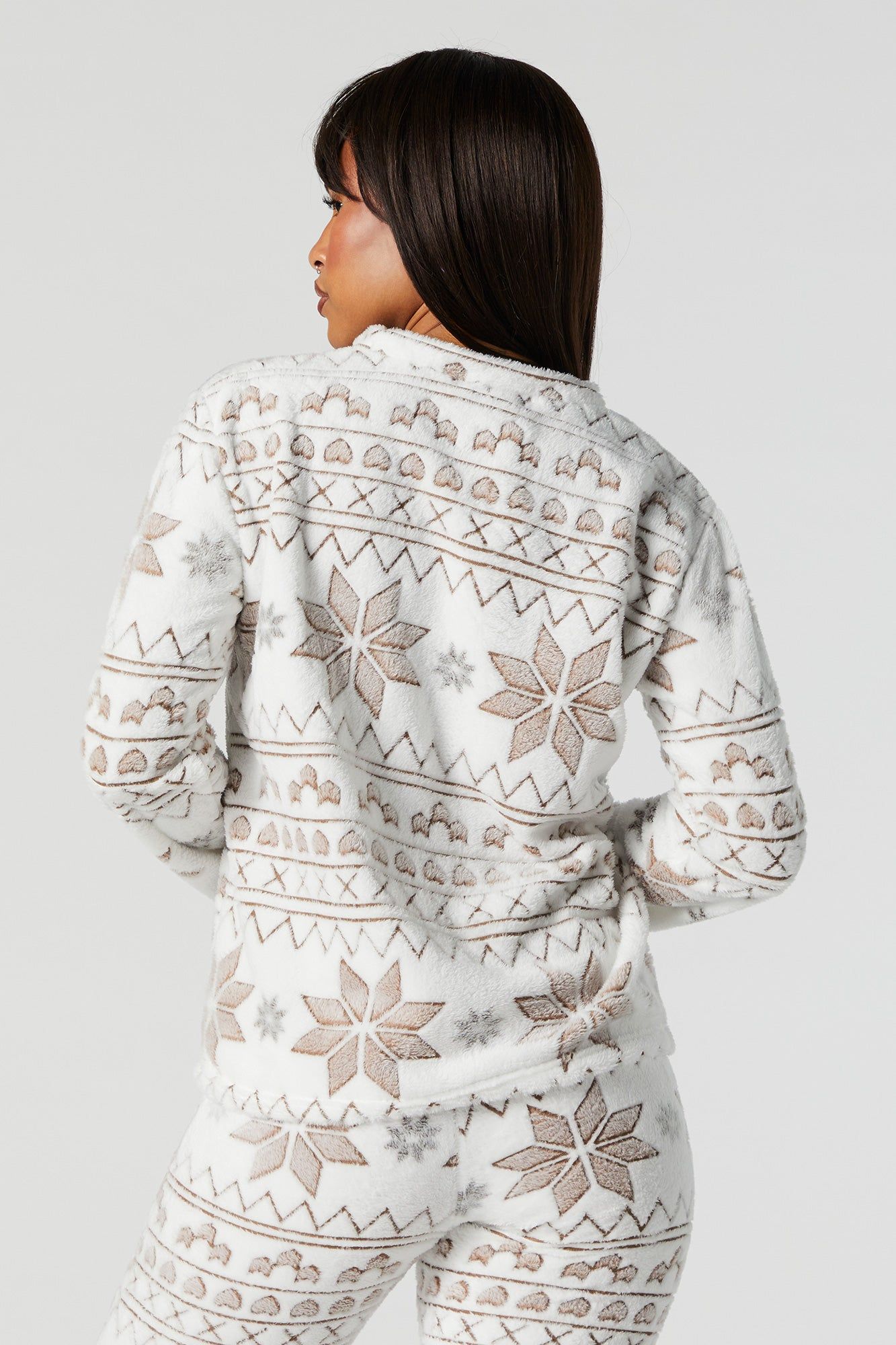 Plush Fairisle Love 3 Piece Pajama Set sold by Urban Planet product image thumbnail 4