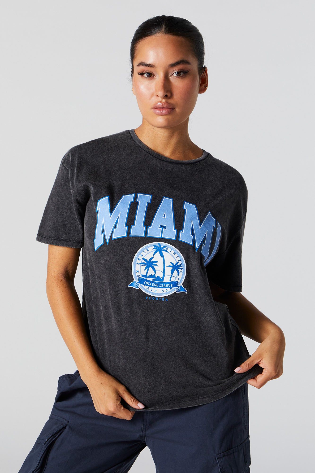 Miami Graphic Boyfriend T-Shirt sold by Urban Planet product image thumbnail 3