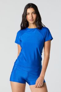 Short Sleeve Rashguard Swim Top sold by Urban Planet