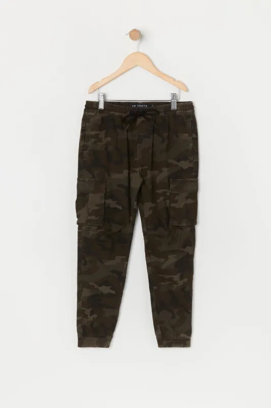 Boys Camo Cargo Jogger sold by Urban Planet