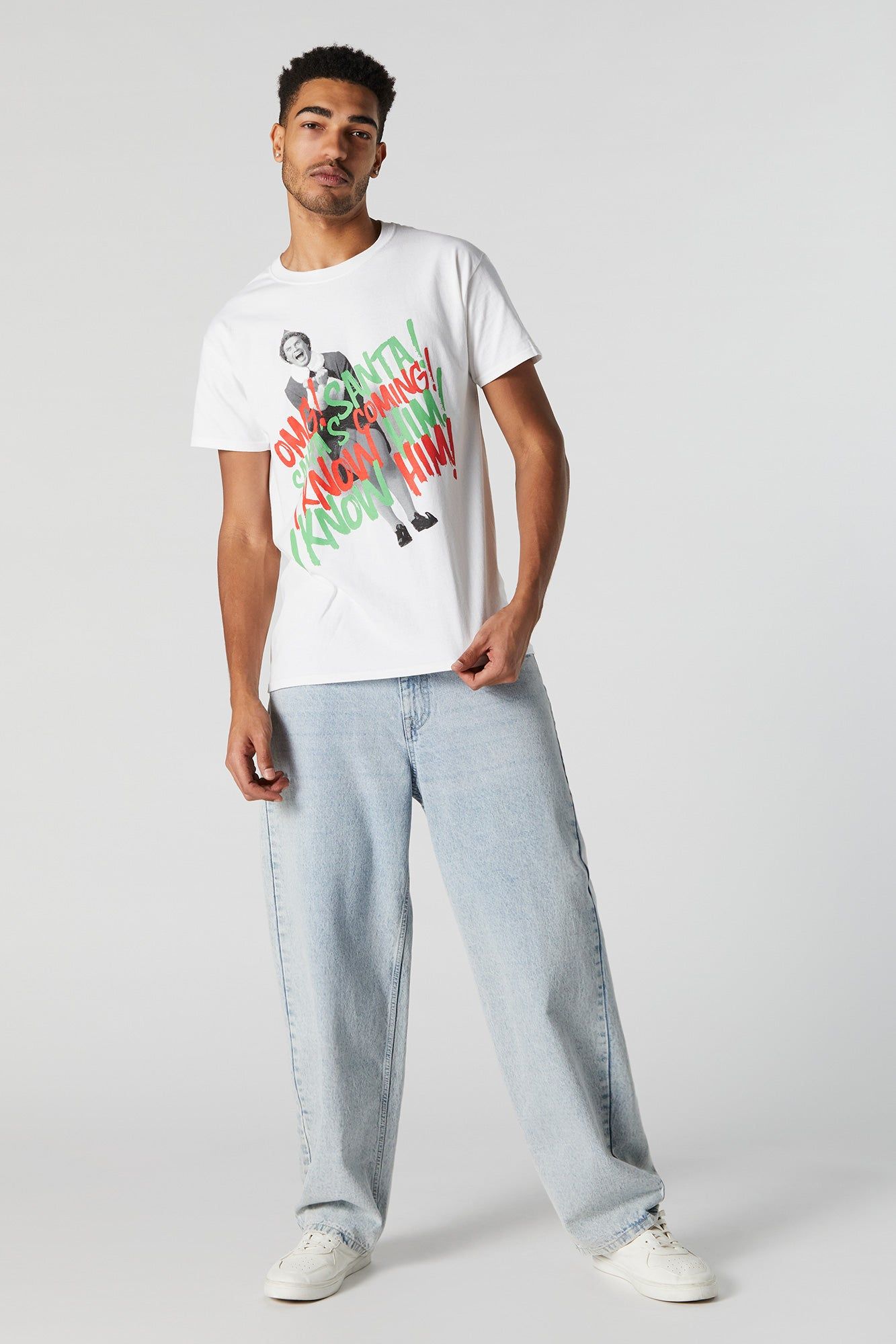 Elf Graphic Xmas T-Shirt sold by Urban Planet product image thumbnail 3