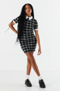 Minirobe à carreaux avec col sold by Urban Planet