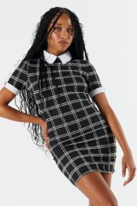 Minirobe à carreaux avec col sold by Urban Planet