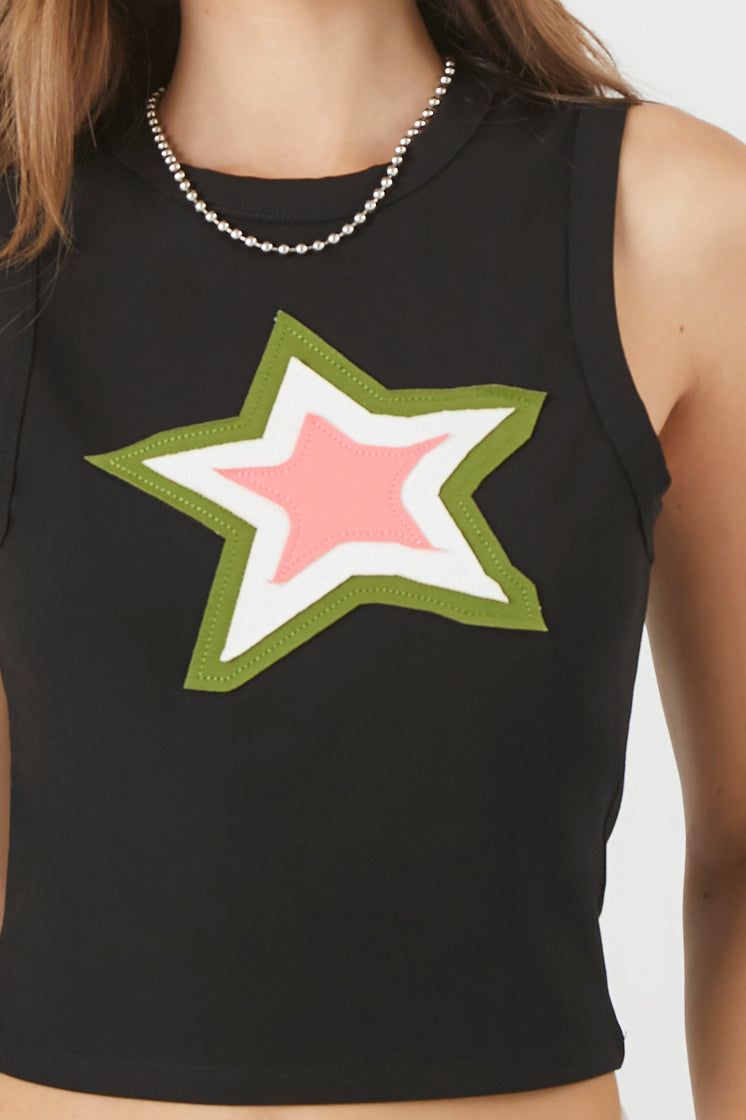Star Graphic Cropped Tank Top sold by Urban Planet product image thumbnail 5