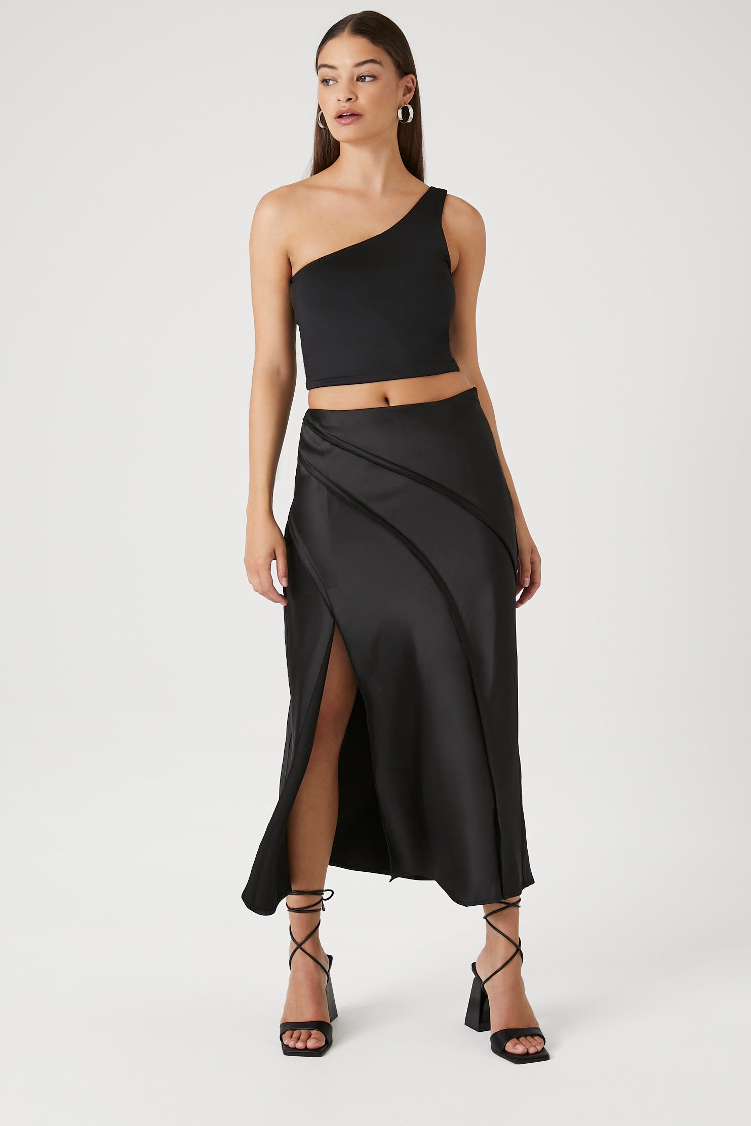 Satin Slip Midi Skirt sold by Urban Planet product image thumbnail 6