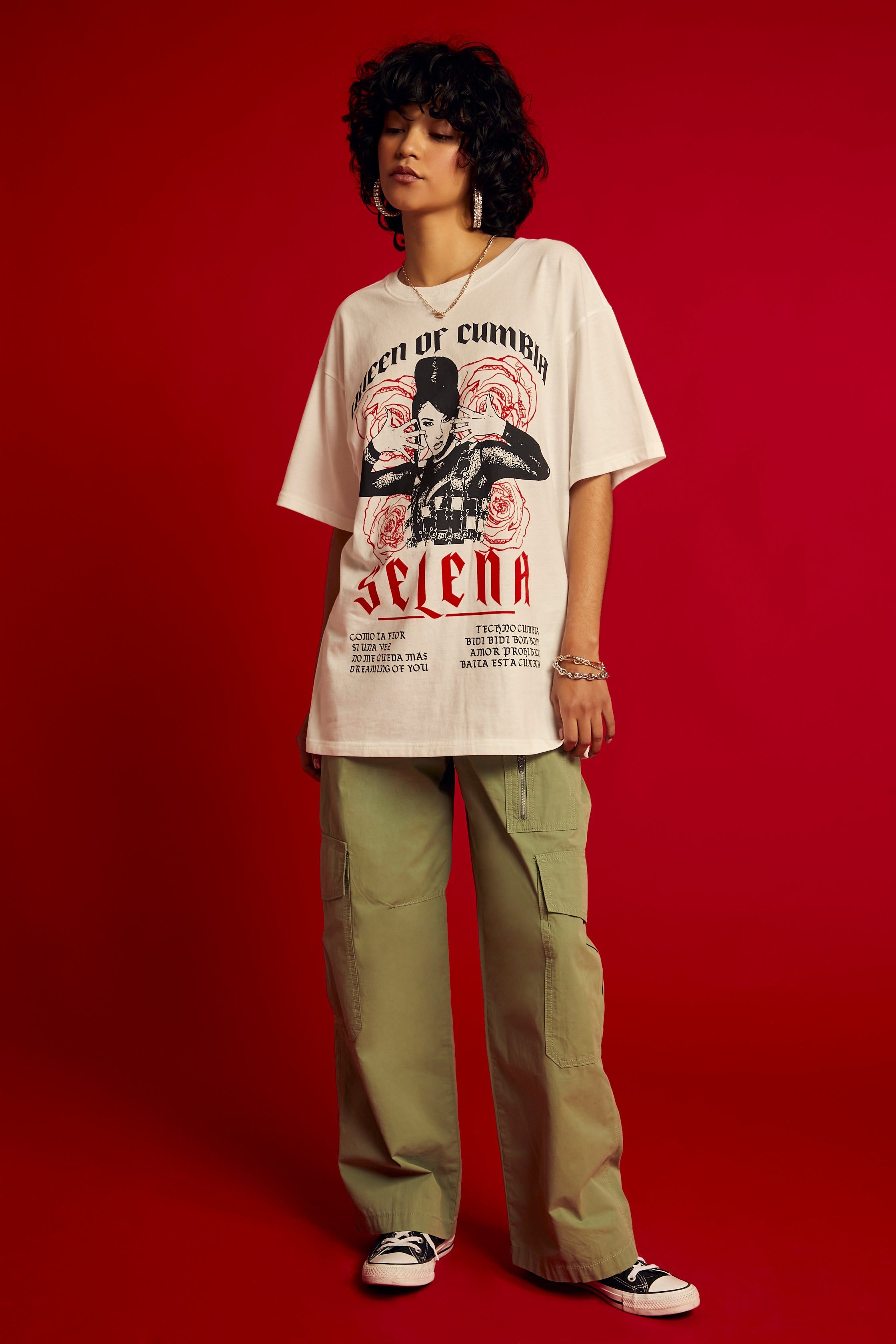 Selena Queen of Cumbia Graphic T-Shirt sold by Urban Planet product image thumbnail 3