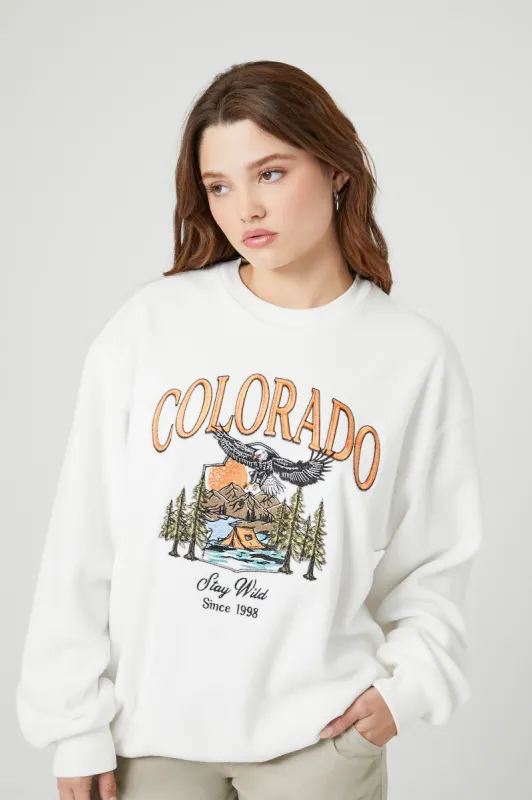 Chandail en molleton à broderie Colorado made by Forever 21